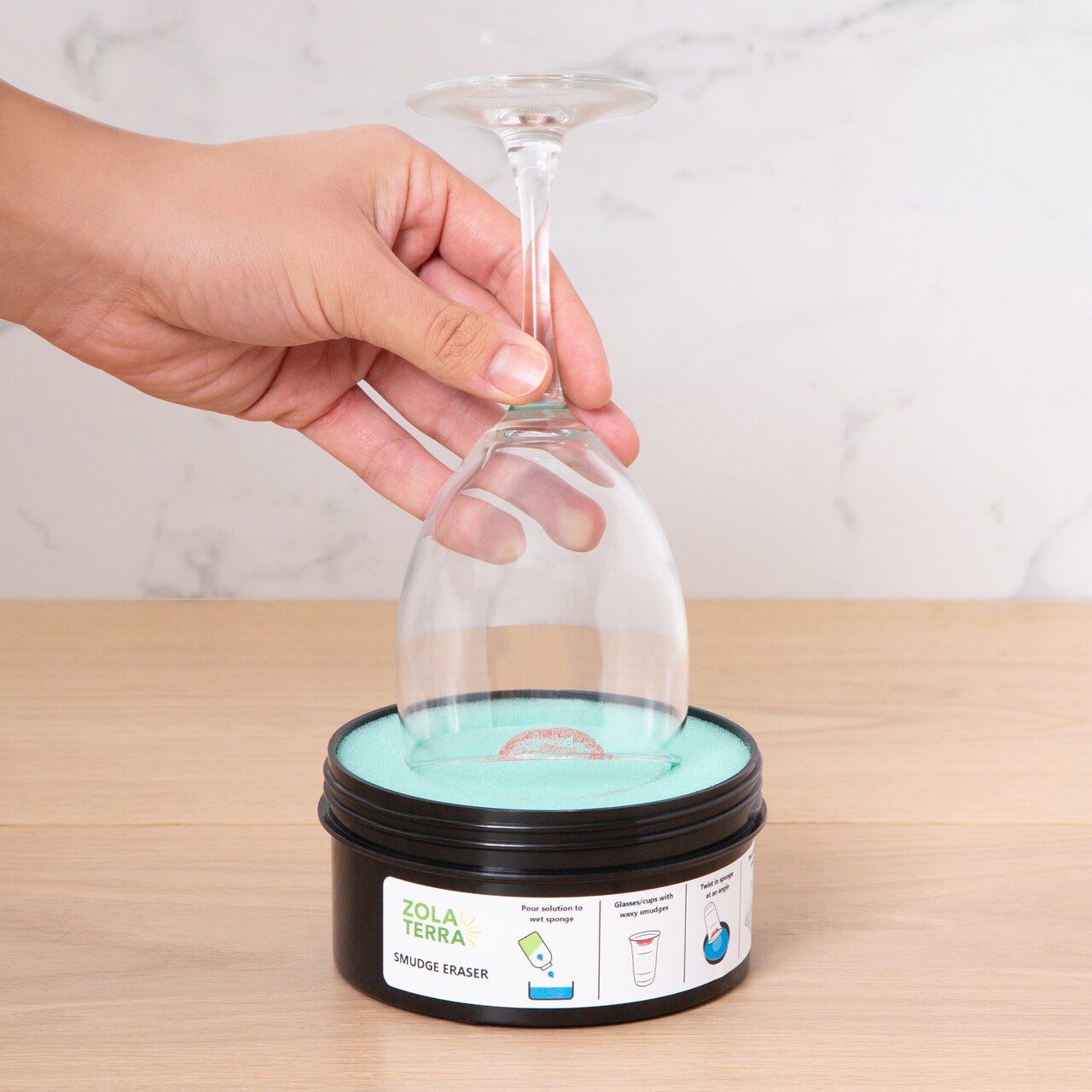 ZolaTerra Smudge Eraser Kit - Applicator, Sponge & 16oz Solution